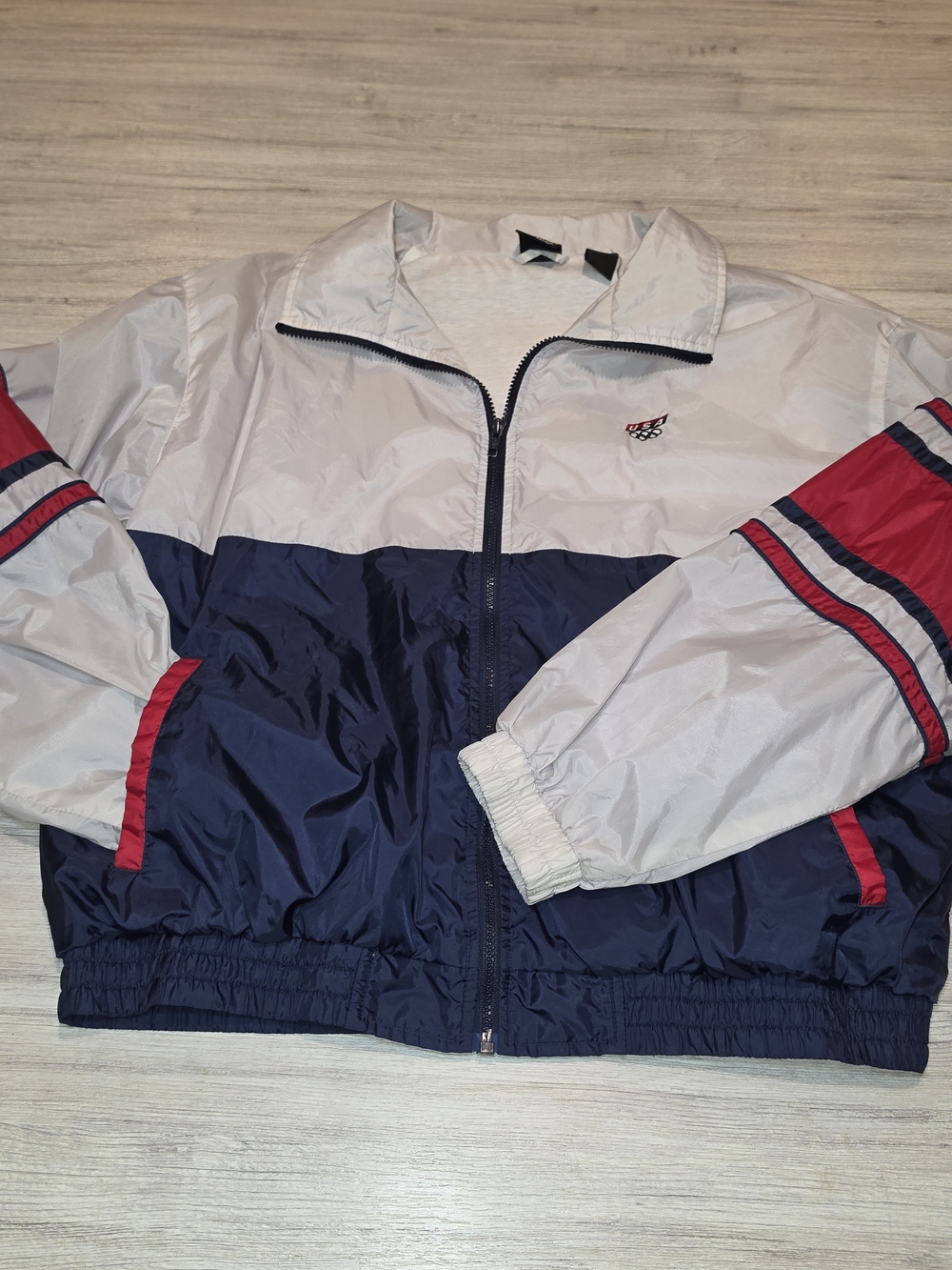 Vintage U.S.A Olympics Full Zip Windbreaker Jacket Size Large/ X-large L5